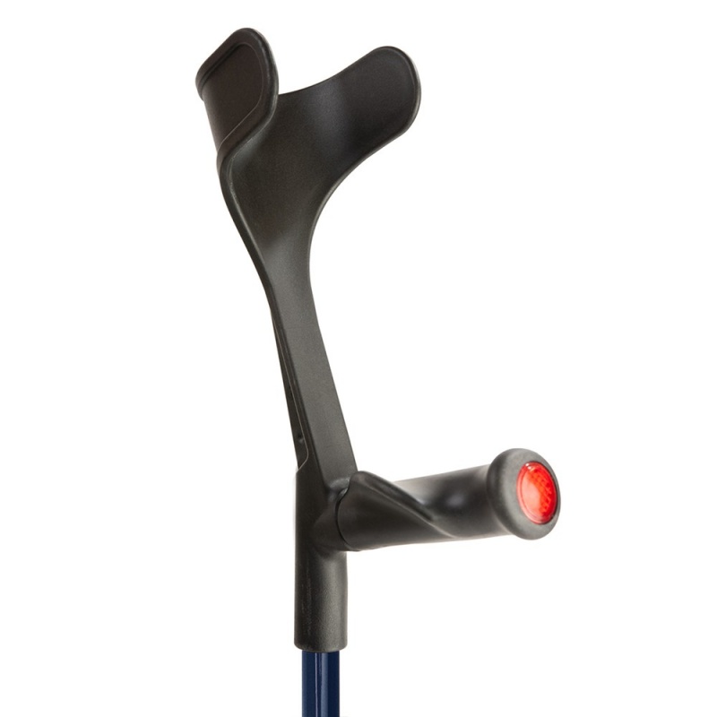 Flexyfoot Comfort Grip Open Cuff Blue Crutch for the Left Hand
