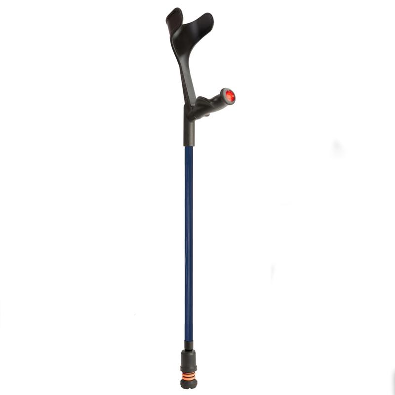 Flexyfoot Standard Soft Grip Handle Open Cuff Blue Crutch