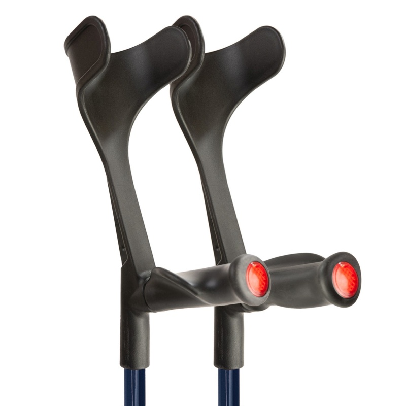 Flexyfoot Comfort Grip Open Cuff Blue Crutches (Pair)