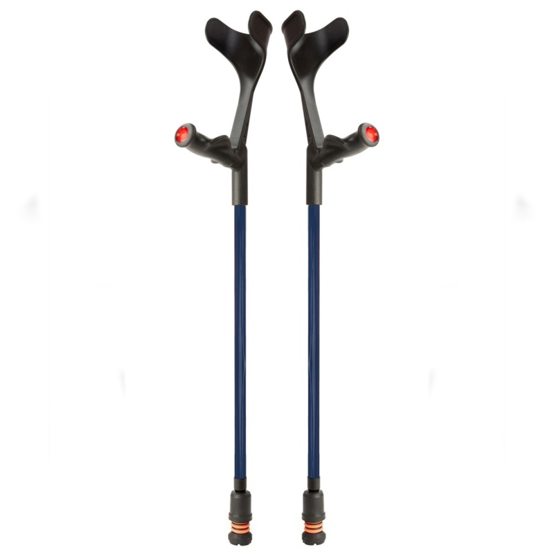 Flexyfoot Comfort Grip Open Cuff Blue Crutches (Pair)