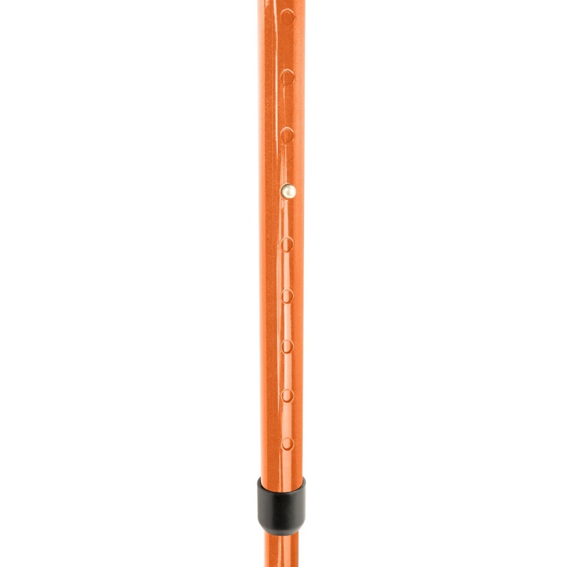 Flexyfoot Comfort Grip Open Cuff Orange Crutch for the Left Hand