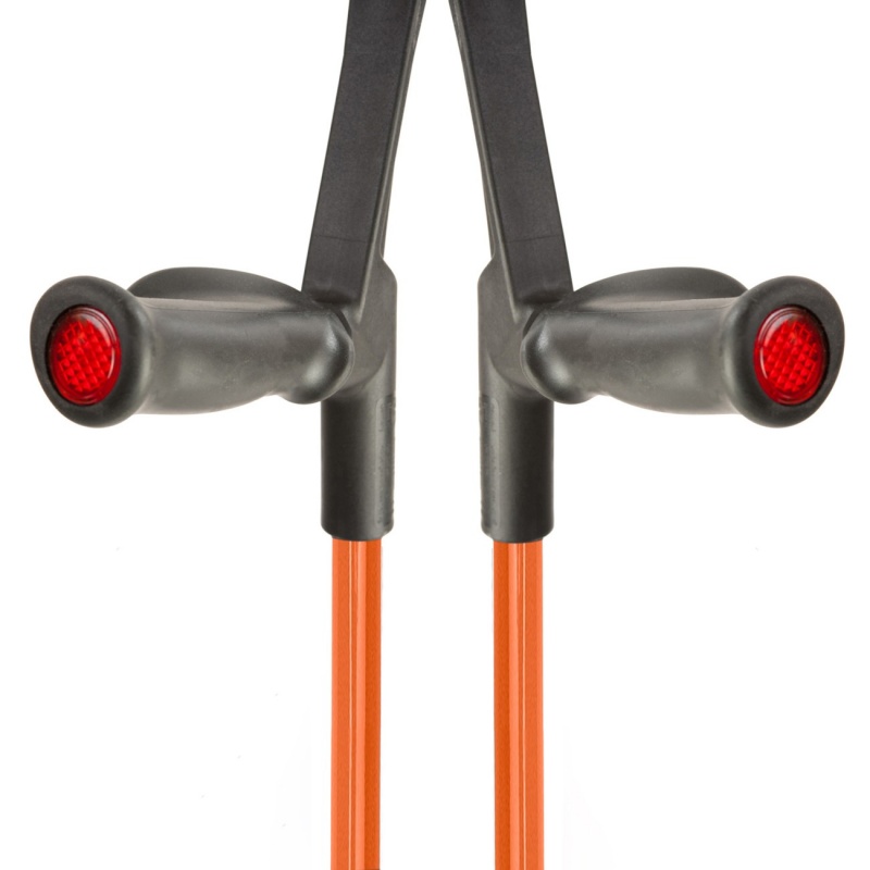 Flexyfoot Comfort Grip Open Cuff Orange Crutches (Pair)