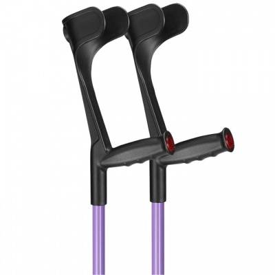 Flexyfoot Lilac Open-Cuff Soft-Grip Adjustable Crutches (Pair)