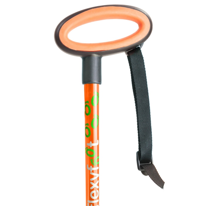 Flexyfoot Orange Folding Walking Stick