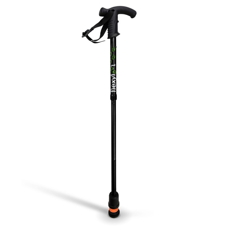 Flexyfoot Soft Derby Handle Black Folding Walking Stick