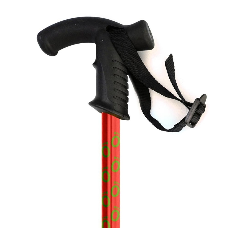 Flexyfoot Soft Derby Handle Red Folding Walking Stick