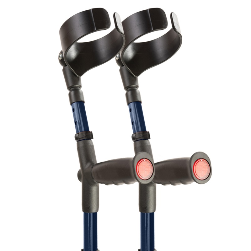 Flexyfoot Standard Soft Grip Handle Closed Cuff Blue Crutches (Pair)
