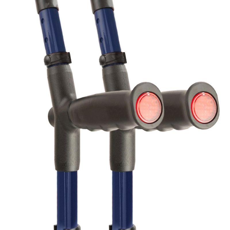 Flexyfoot Standard Soft Grip Handle Closed Cuff Blue Crutches (Pair)