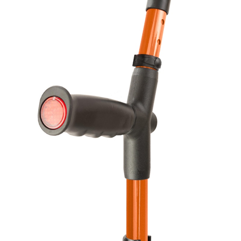 Flexyfoot Standard Soft Grip Handle Closed Cuff Orange Crutch