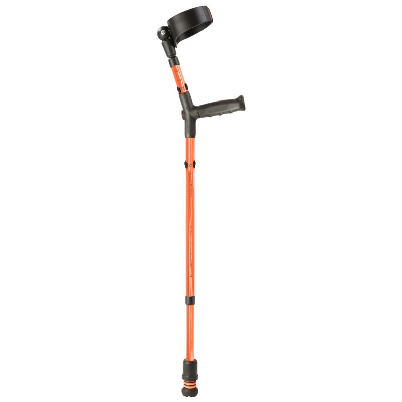 Flexyfoot Standard Soft Grip Handle Closed Cuff Orange Crutch