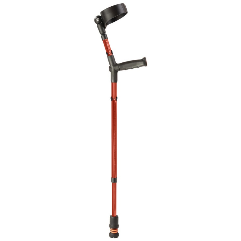 Flexyfoot Standard Soft Grip Handle Closed Cuff Red Crutch