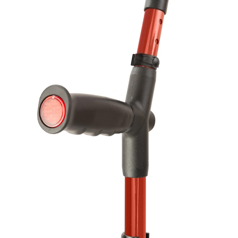 Flexyfoot Standard Soft Grip Handle Closed Cuff Red Crutch