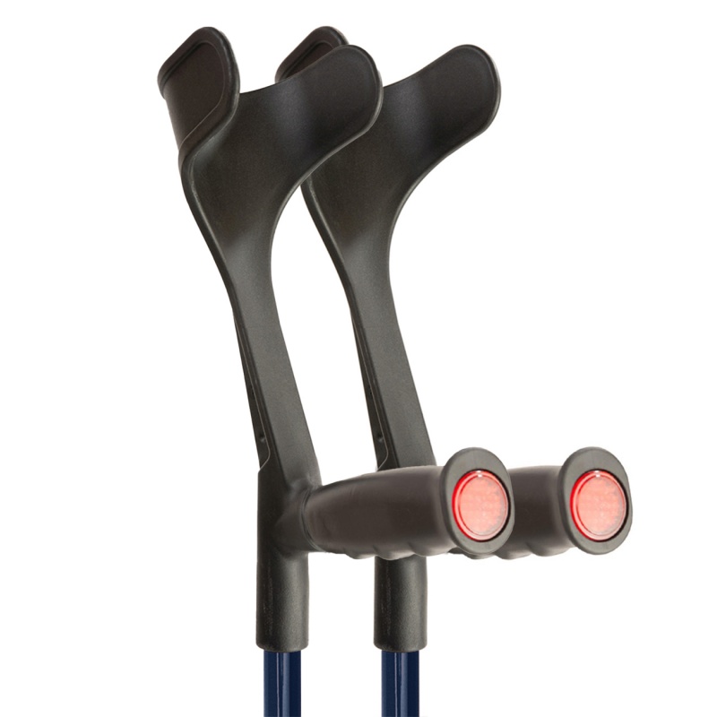 Flexyfoot Standard Blue Soft Grip Handle Open Cuff Crutches (Pair)