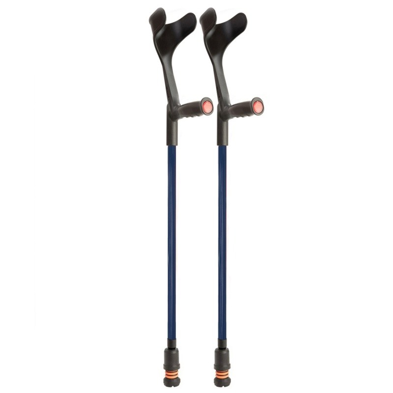 Flexyfoot Standard Blue Soft Grip Handle Open Cuff Crutches (Pair)