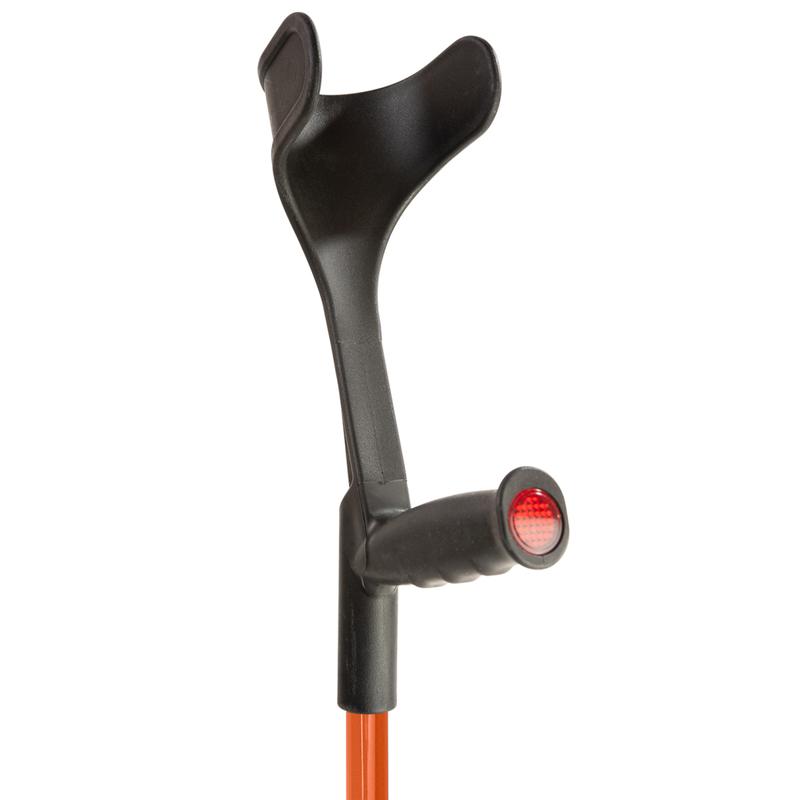 Flexyfoot Standard Soft Grip Handle Open Cuff Orange Crutch