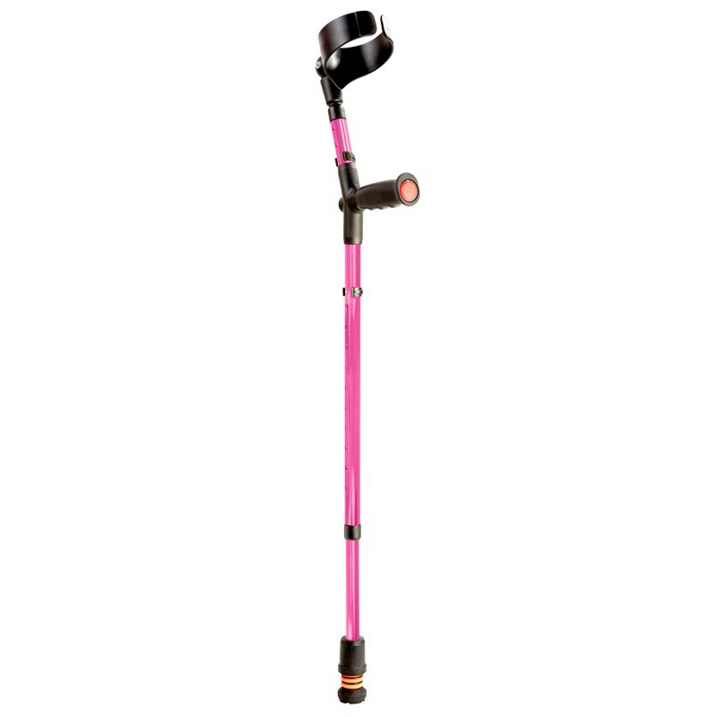 Flexyfoot Standard Pink Soft Grip Closed Cuff Crutch (Single)