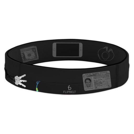 FlipBelt Zipper Black Storage Belt