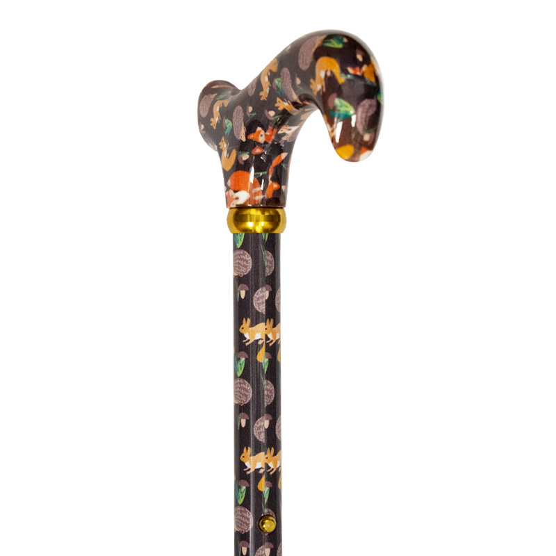 Forest Creatures Animal Friends Derby Adjustable Walking Stick