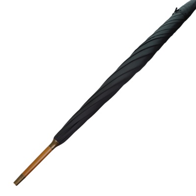 Fox Umbrellas GT1 Dark Grain Ash Crook Handle Black Umbrella