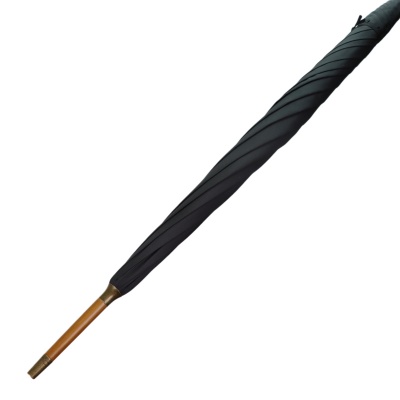 Fox Umbrellas GT1 Light Grain Ash Crook Handle Black Umbrella