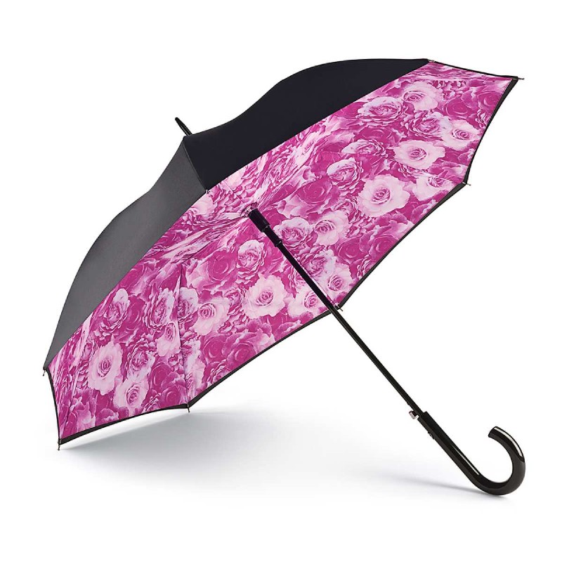Fulton Bloomsbury Ladies Automatic Luxury Walking Umbrella (Neon Floral)