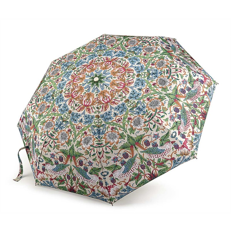Fulton Minilite-2 Morris and Co. Folding Umbrella (Strawberry Thief Cream)