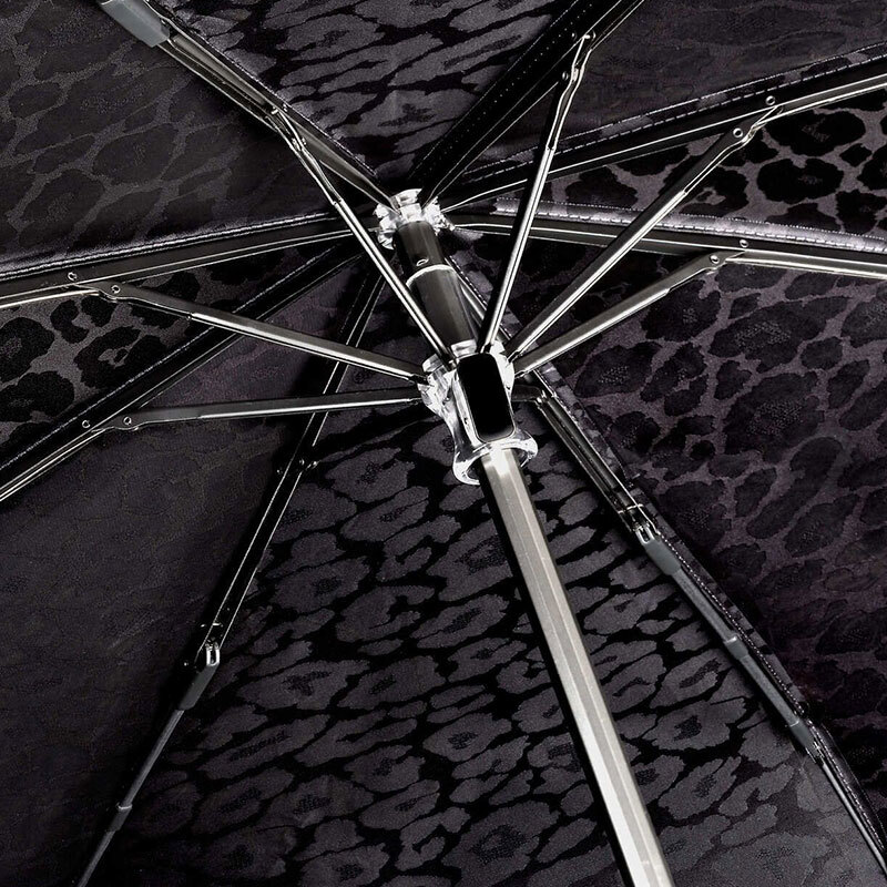Fulton Diamond Collection 'The Marquise' Lady's Folding Umbrella (Leopard)