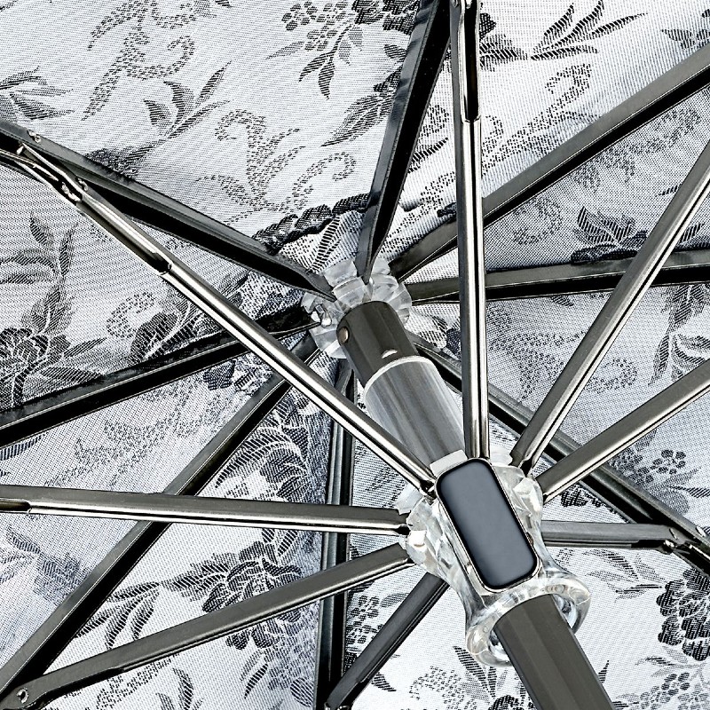 Fulton Diamond Collection 'The Marquise' Lady's Folding Umbrella (Jacquard Floral)