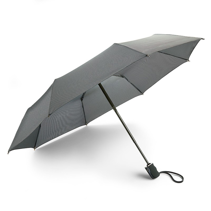 Fulton Diamond Collection 'The Asscher' Gentleman's Folding Umbrella (Mono Houndstooth)