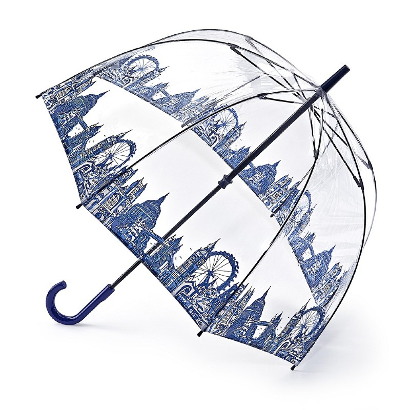 Fulton Birdcage Clear Dome Umbrella (London Icons)