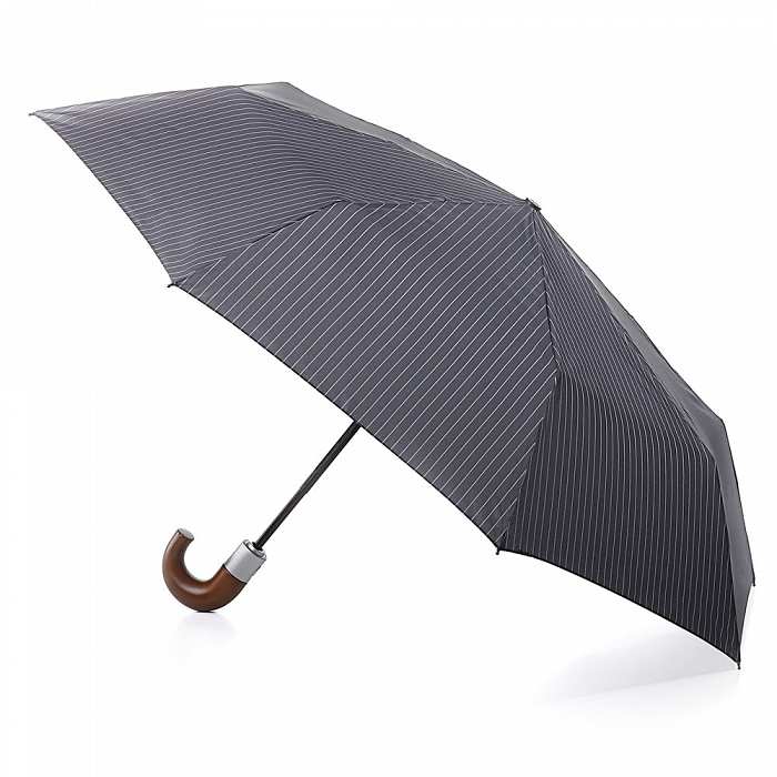 Fulton Chelsea City-Stripe Gents Auto Compact Umbrella (Grey)