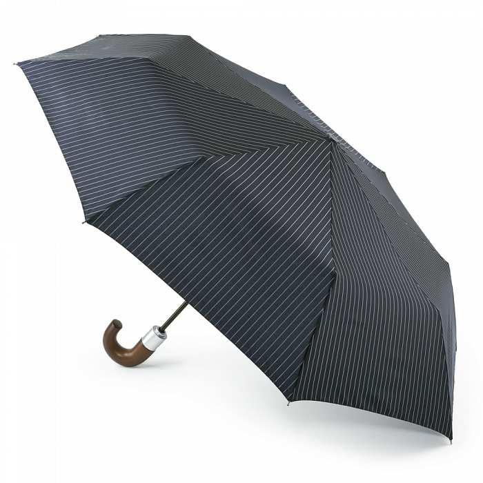 Fulton Chelsea City-Stripe Gents Auto Compact Umbrella (Navy)