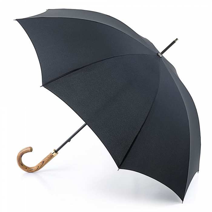 Fulton Commissioner Classic Gents' Walking Umbrella with Elmwood Handle (Black)