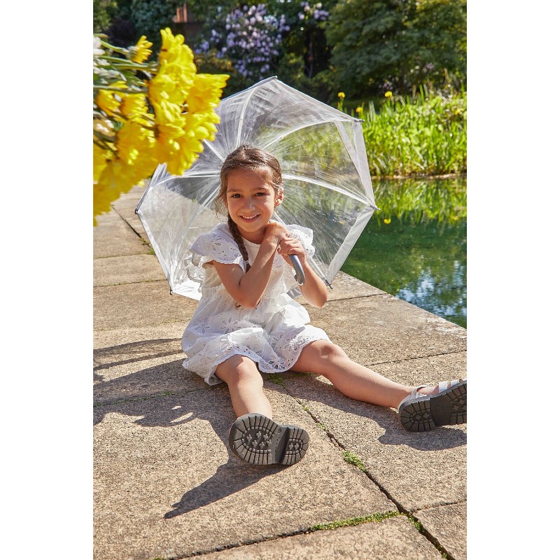 Fulton Funbrella Clear Dome Children's Umbrella (Silver)