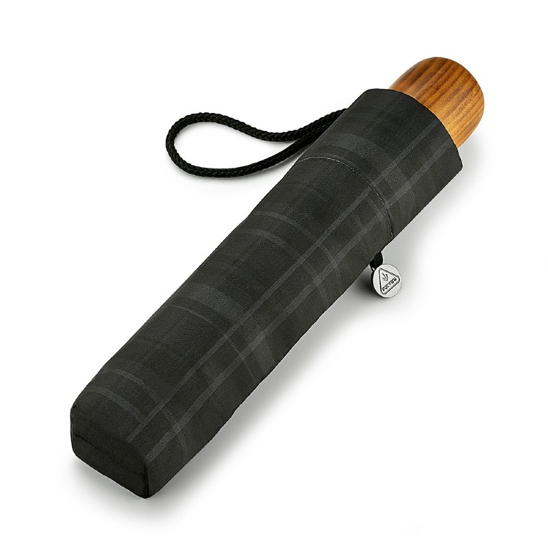 Fulton Hackney Gents' Compact Folding Umbrella (Charcoal)