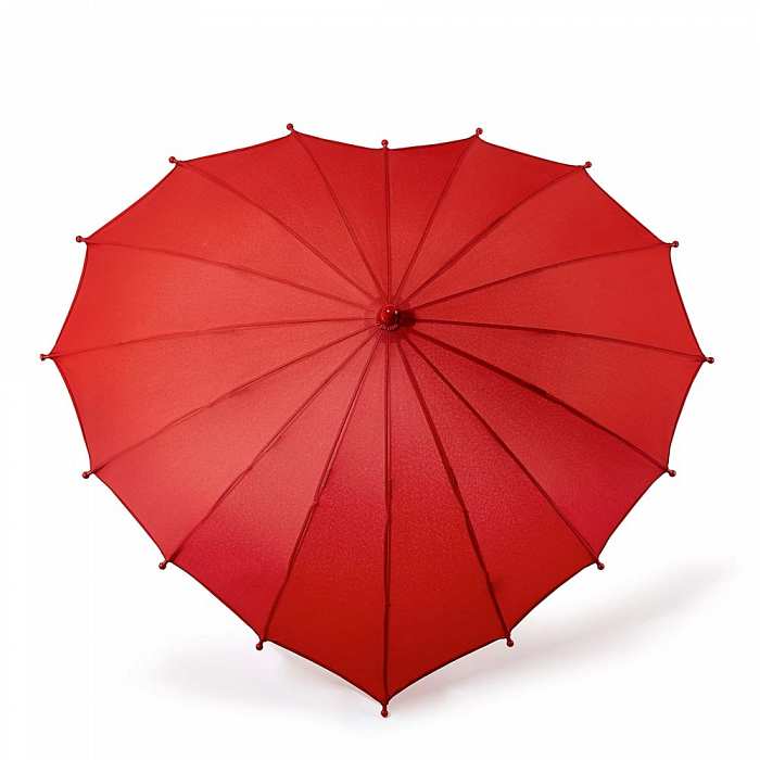 Fulton Junior Red Heart-Shaped Children's Umbrella
