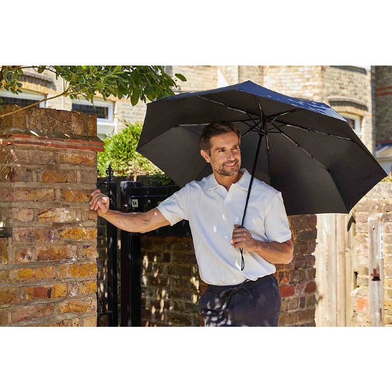 Fulton Open & Close Jumbo Auto-Compact Golf Umbrella (Black)