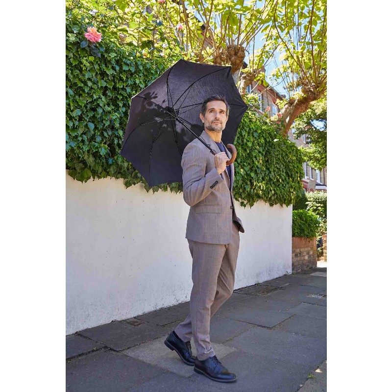 Fulton Mayfair Gents' Auto Luxury Walking Umbrella (Black)
