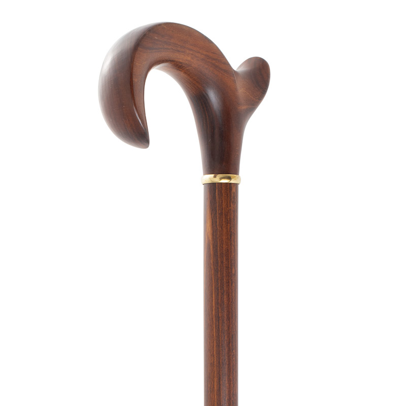 Gents' Beech Derby Walking Stick for Left-Handed Users