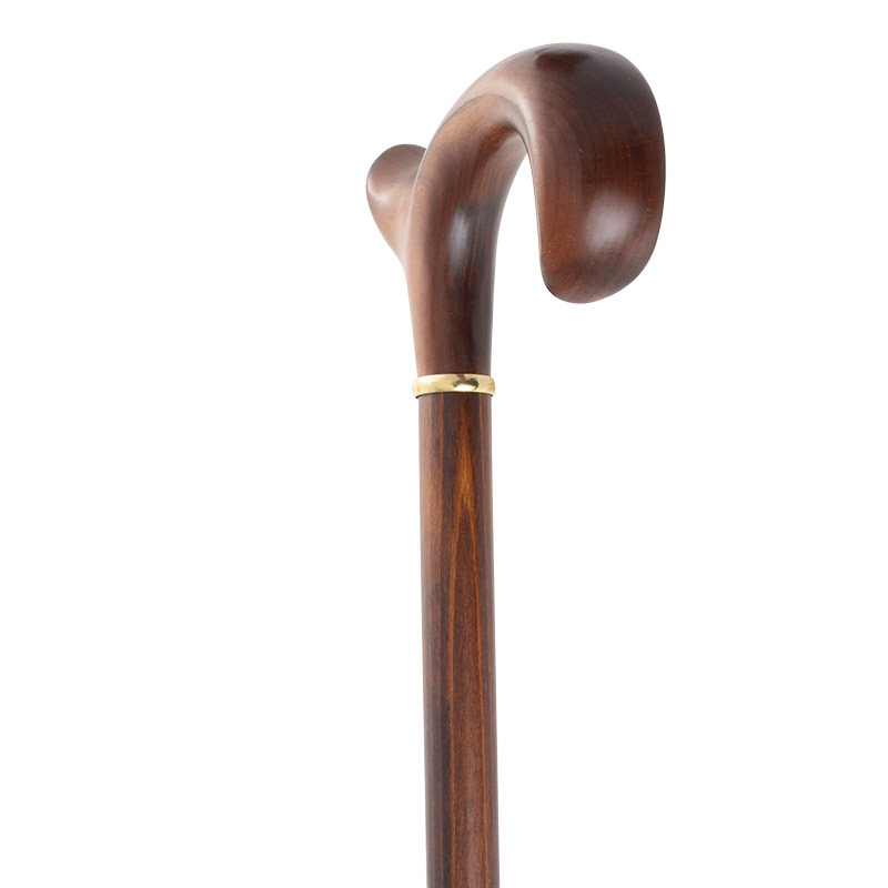 Gents' Beech Derby Walking Stick for Left-Handed Users