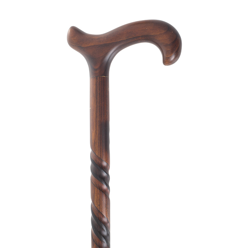 Ladies' Beech Derby Walking Stick with Spiral