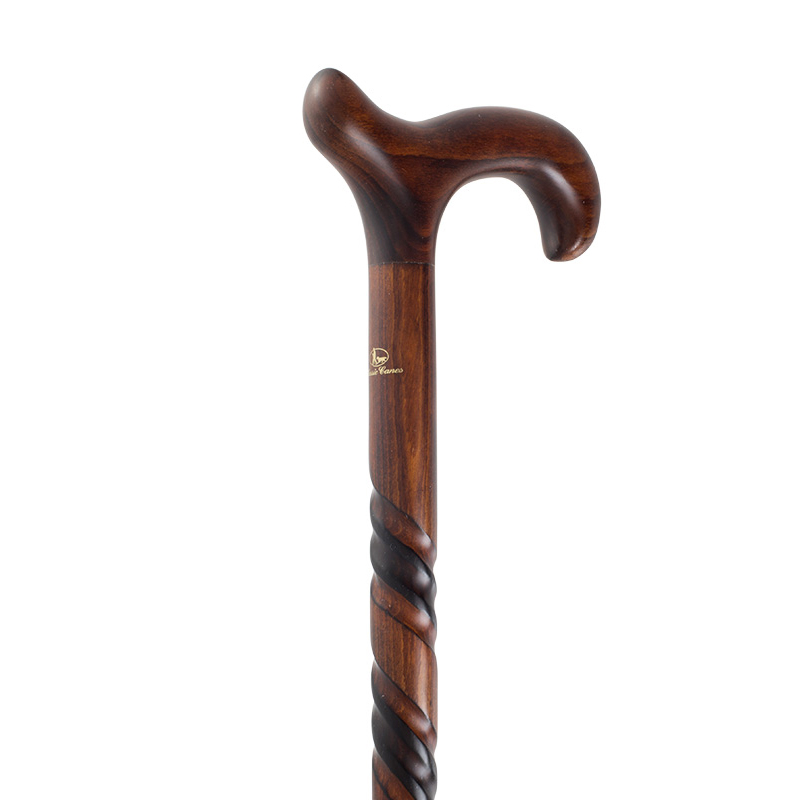 Gents' Beech Derby Walking Stick with Spiral