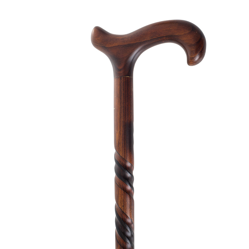 Gents' Beech Derby Walking Stick with Spiral