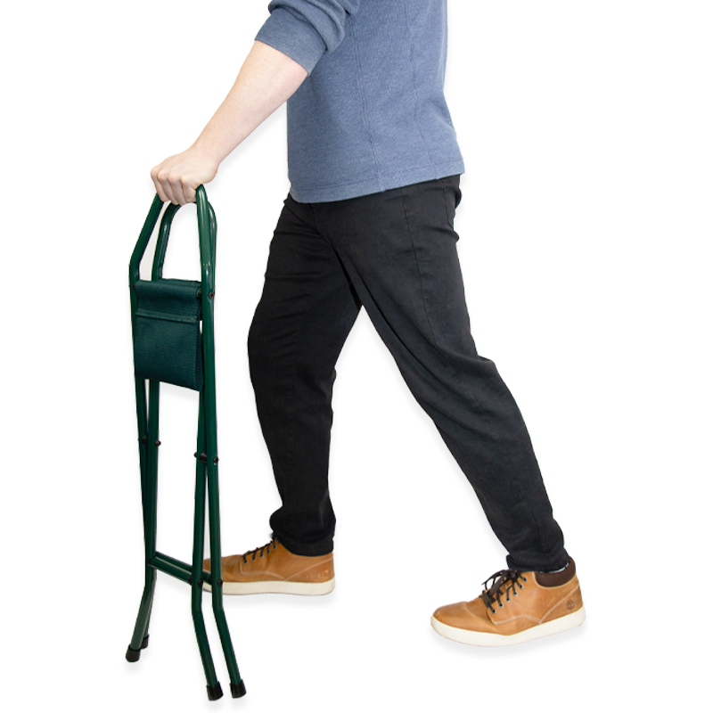 Green Canvas Folding Seat Stick