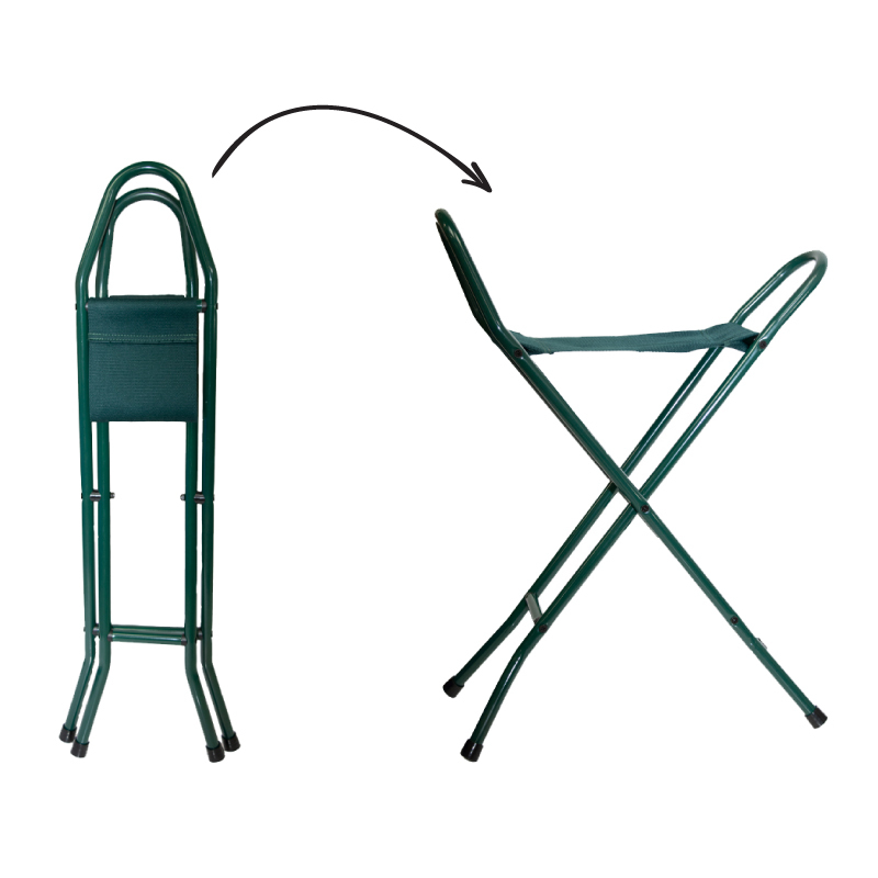 Green Canvas Folding Seat Stick