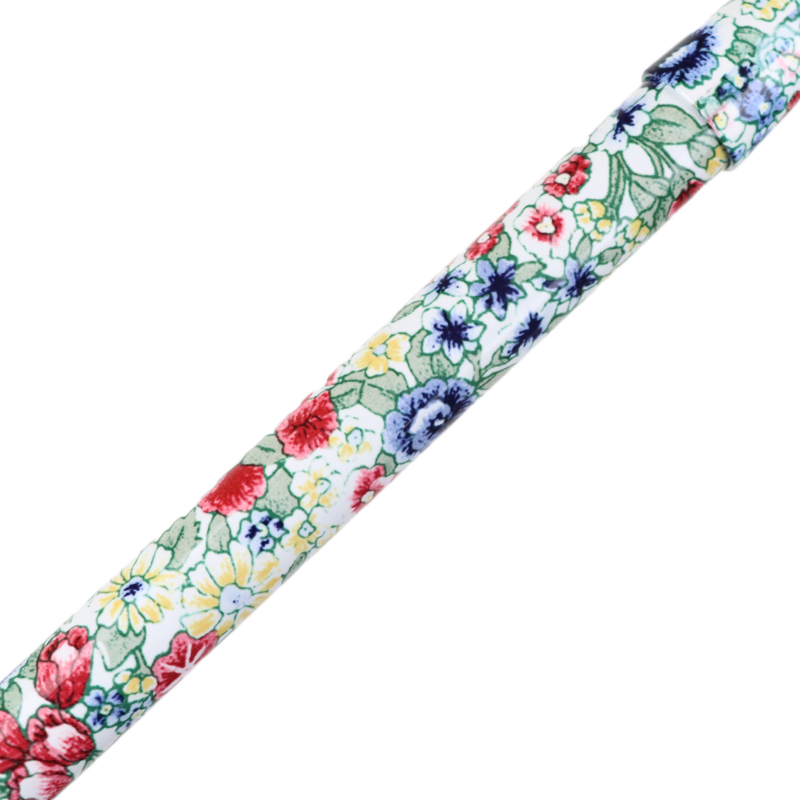 Height-Adjustable Floral-Patterned Mini Folding Derby Walking Stick