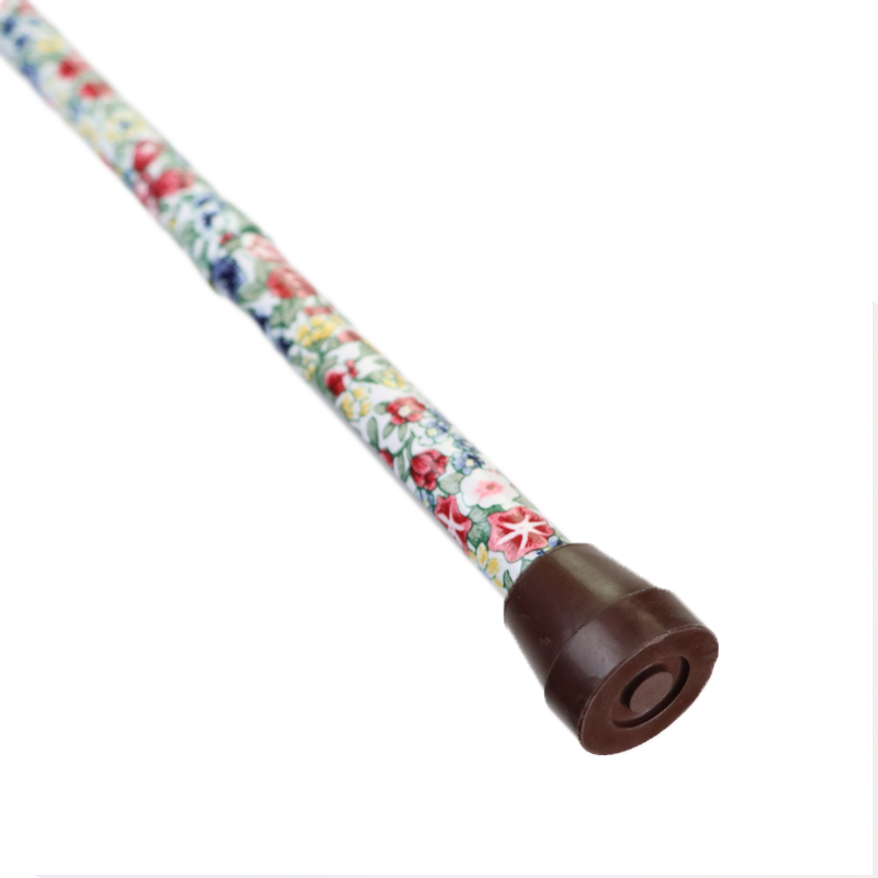 Height-Adjustable Floral-Patterned Mini Folding Derby Walking Stick