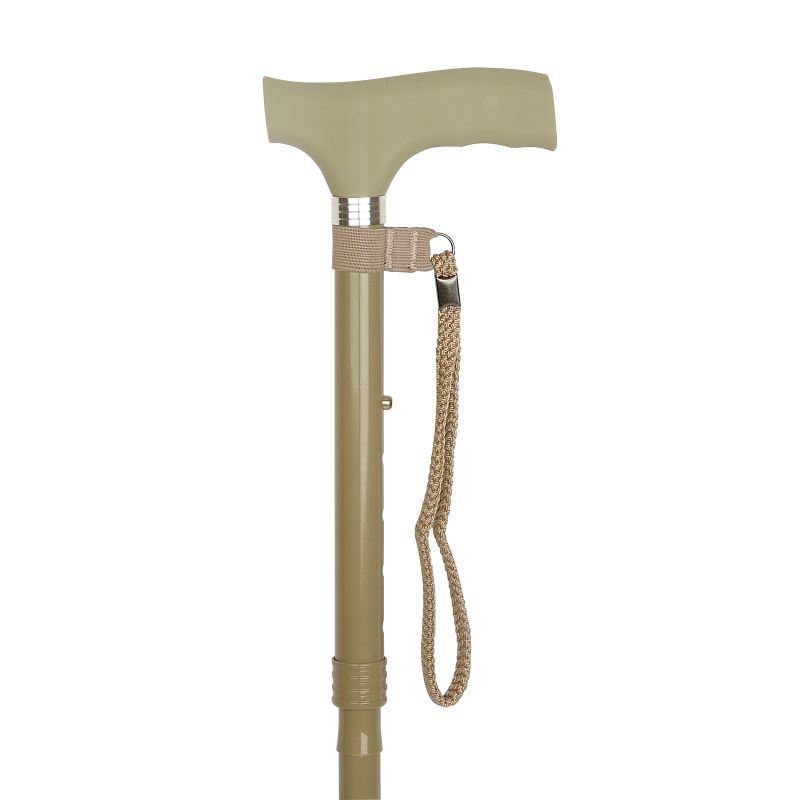 Height-Adjustable Folding Sage Silicone Crutch Handle Walking Stick