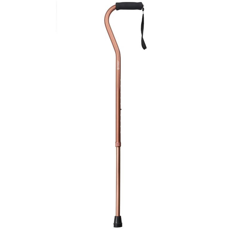 Height-Adjustable Offset Matte Bronze Cane