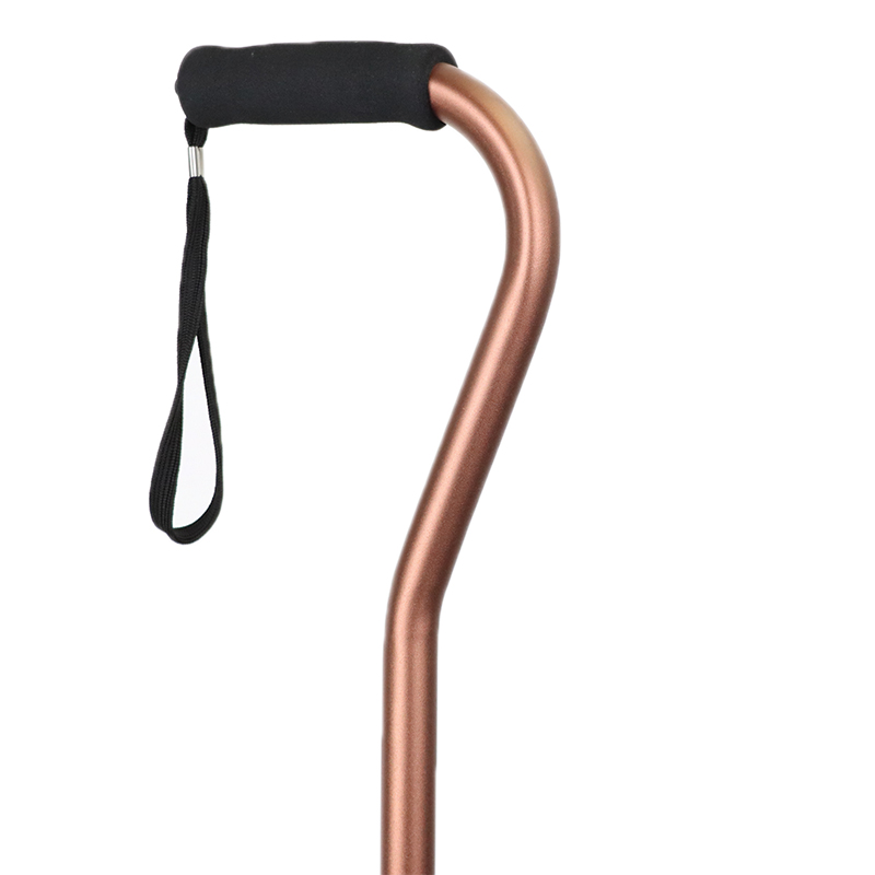 Height-Adjustable Offset Matte Bronze Cane